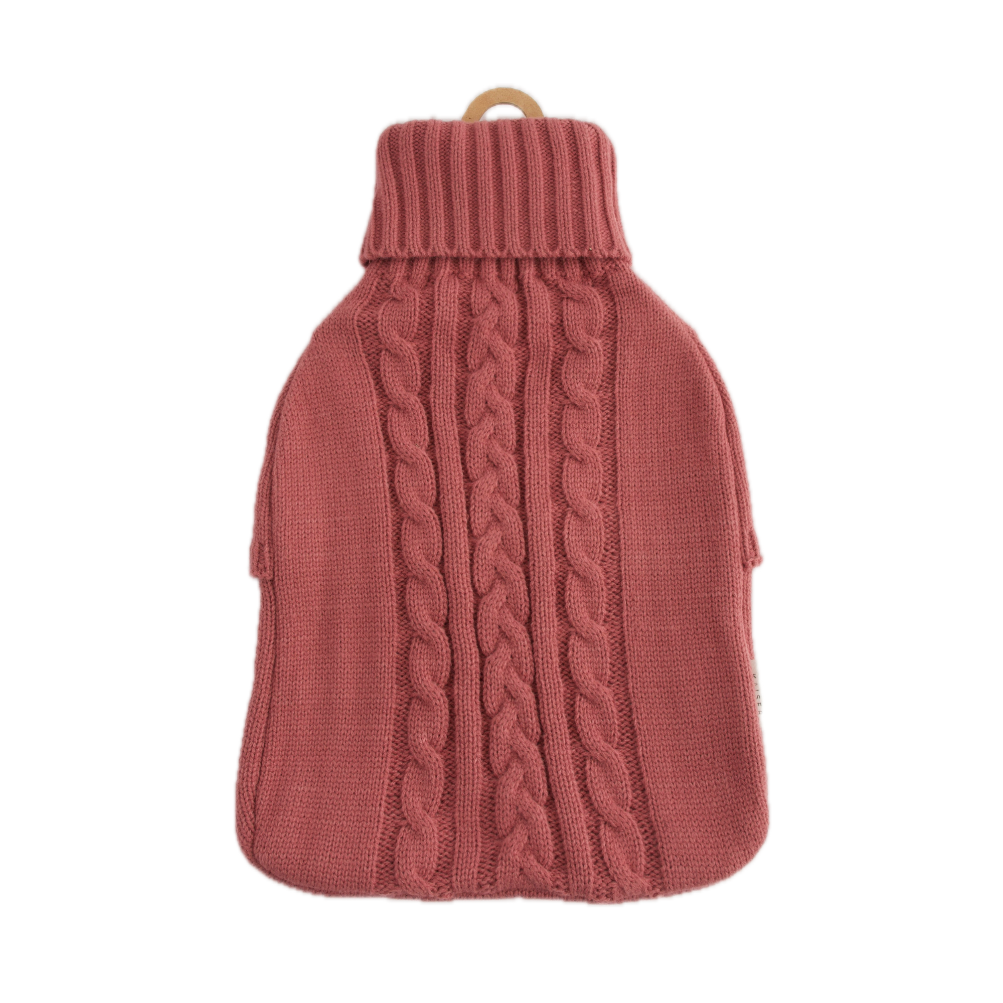 Knitted Hot Water Bottle Cover - Dusty
